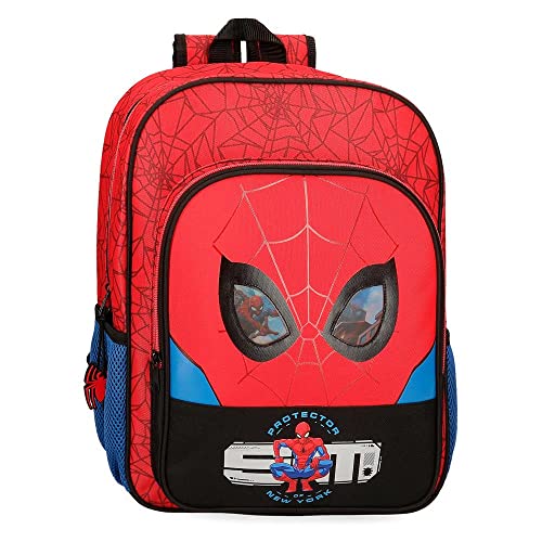 Marvel Spiderman Protector Schulrucksack Anpassbar an Roten Trolley 30x38x12 cm Polyester 13.68L von Marvel