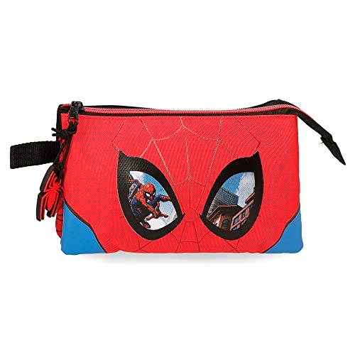 Marvel Spiderman Schutzhülle Dreifach Rot 22x12x5 cm Polyester von Marvel