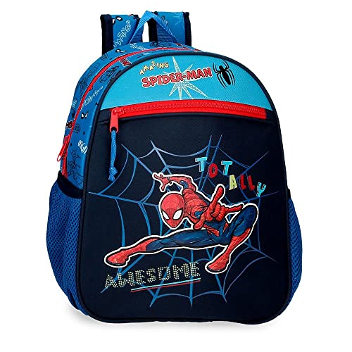 Marvel Spiderman Absolut genialer Schulrucksack Anpassbar an Trolley Blau 27x33x11 cm Polyester 9,8L von Marvel