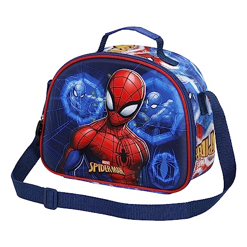 Spiderman Powerful-3D Frühstückstasche, Blau von Marvel