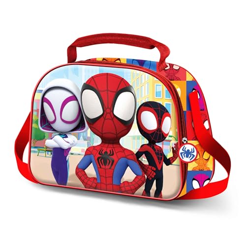 Marvel Spiderman Streets-3D Frühstückstasche, Mehrfarbig, 25,5 x 20 cm von Marvel