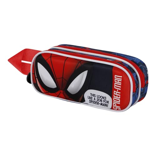 Spiderman Stronger-3D Doppelfedermäppchen, Rot, 22 x 9,5 cm von Marvel