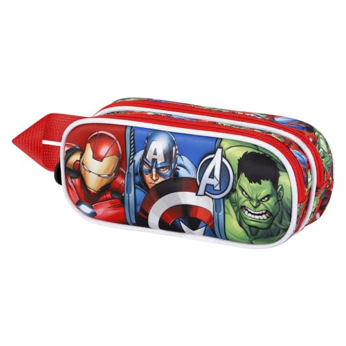 Marvel The Avengers Massive-3D Doppelfedermäppchen, Mehrfarbig, 22 x 9,5 cm von Marvel
