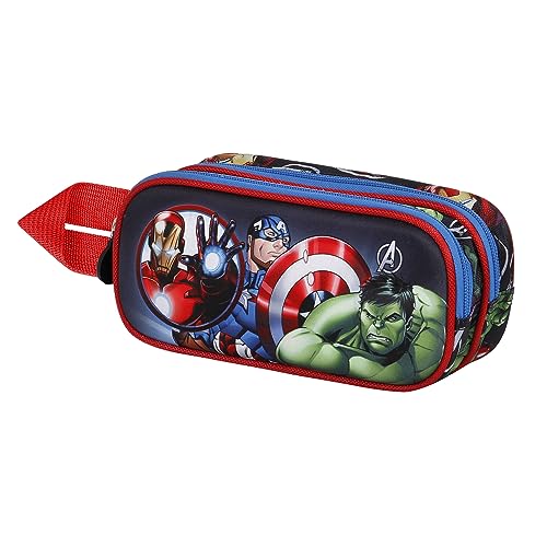 The Avengers Superhero-3D Doppelfedermäppchen, Blau von Marvel