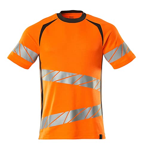 Mascot 19082-771-1418 Accelerate Safe Premium Moderne Passform Zweifarbig Runder Halsausschnitt T-Shirt, Hi-Vis Orange/Dunkelanthrazit, 3XL ONE Größe von MASCOT