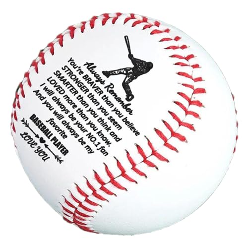 Maseyivi Baseball-Goodie-Bags, Geschenke, Baseball-Preise | Harter Ball mit Holzkern, 9 Zoll | Baseball-Auszeichnung, Jubiläumsandenken, Partygeschenk, Saisongeschenk von Maseyivi