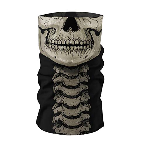 Maskworld Schlauchschal Multifunktionstuch Halstuch Kopftuch - Skelett - stylish - atmungsaktiv - elastisch - für alle Gelegenheiten von Maskworld
