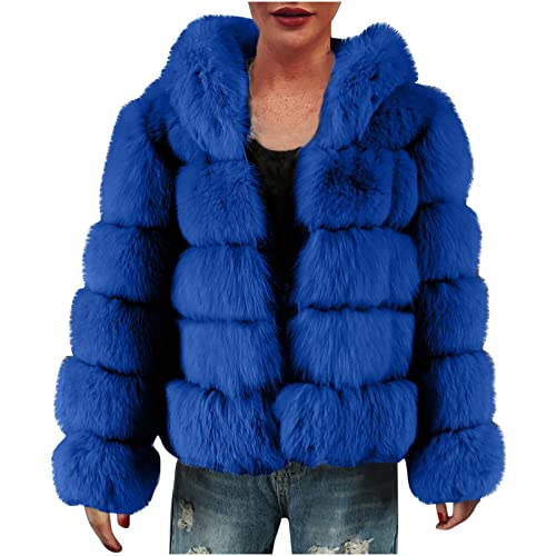 Masrin Kunstpelzmantel Damen kurz Warmer Pelzmantel Modisches Einfarbiger Kurzmantel Stehkragen Langärmliger Wintermantel Thermo Gefütterte Winterjacke Übergangsjacke Cropped Steppjacke Oberbekleidung von Masrin