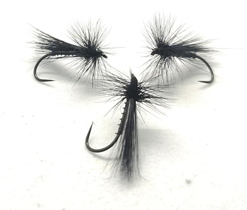 Traditional Plecottero Dry Fly | 9 Kunstköder (schwarz) von Massimo Clini