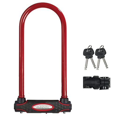 MASTER LOCK Bügelschloss [Schlüsselschloss] [mit Halterung] [Zertifiziertes Fahrrad Schloss - Secure-Gold-Zertifikat] [XL] [Rot] 8195EURDPROCOLWR - Ideal für Fahrräder von Master Lock