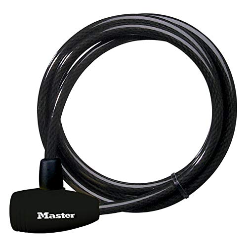Master Lock 8154EURD, Fahrradschloss mit Schlüsselschloss, 1,8-m-Kabel, schwarz von Master Lock