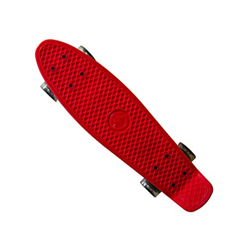 Master Kunststoff-Board mit Leuchtrollen Mini Cruiser, Rot, One Size von Master