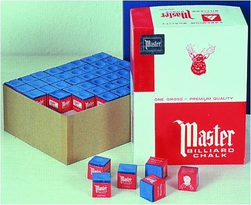 Original USA Billardkreide Master blau, 144 Stück im Karton von GamePoint