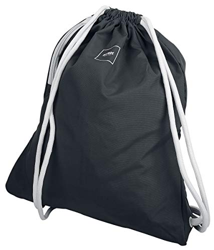 MSTRDS Unisex Basic Gym Bag Rucksack black One einfarbiger Turnbeutel im Hipster Stil von MSTRDS