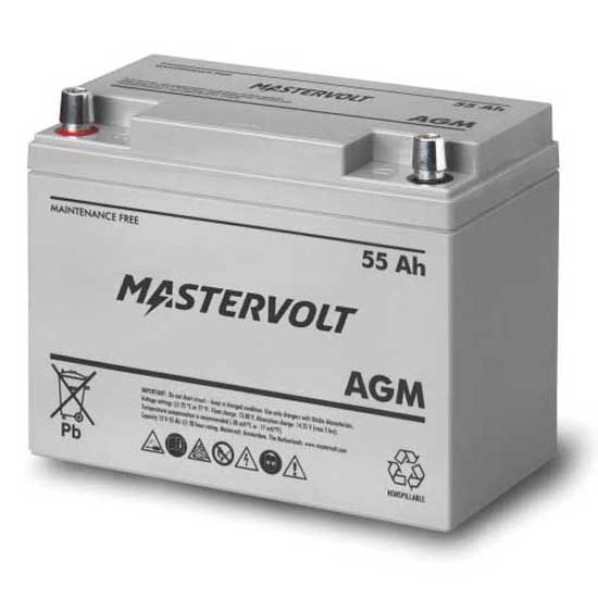 Mastervolt Agm 12v 55ah Battery Durchsichtig 20 x 13.2 x 25.7 cm von Mastervolt