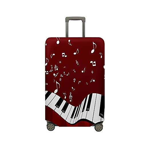 Mateju 18"-32" Kofferschutzhülle, Klaviertaste Elastisch Kofferhülle Waschbar Koffer Schutzhülle aus Polyester, Kofferschutz Koffer Hülle mit Reißverschluss S-XL (Rot,L) von Mateju