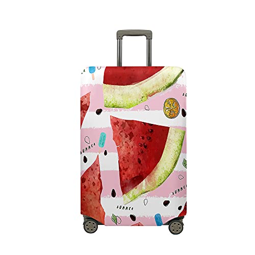 Mateju 18"-32" Kofferschutzhülle Wassermelone 3D Elastisch Kofferhülle Waschbar Koffer Schutzhülle aus Polyester Kofferschutz Koffer Hülle mit Reißverschluss S-XL (Rot,L) von Mateju