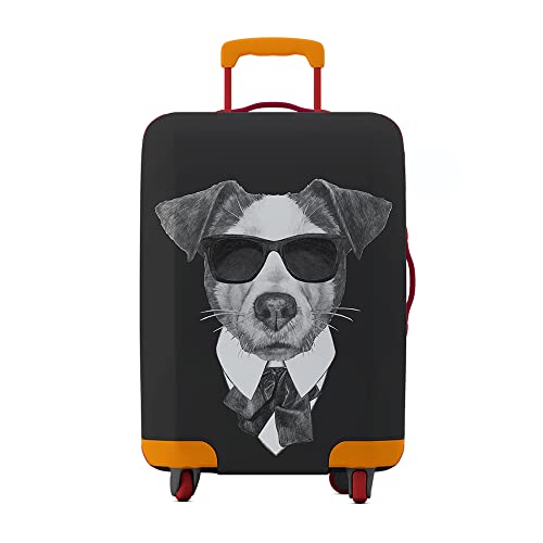 Mateju Kofferschutzhülle Elastisch Kofferhülle 18-32 Zoll, Schwarz Gepäck Cover Reisekoffer Hülle Trolley Case Schutzhülle Luggage Cover Waschbare Staubdichte Kofferbezug (L,Sonnenbrille) von Mateju