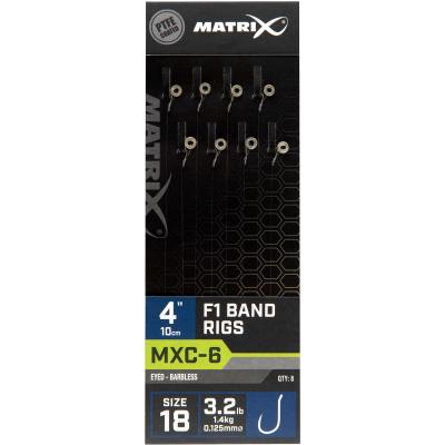 Matrix MXC-6 Size 18 Barbless / 0.125mm / 4" (10cm) F1 Band - 8pcs von Matrix