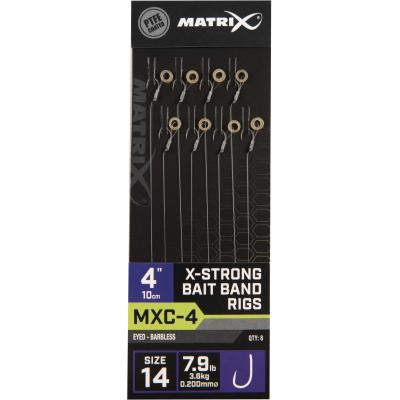 Matrix Mxc-4 Size 14 Barbless 0.20mm 4" 10cm X-Strong Bait Band 8Pcs von Matrix