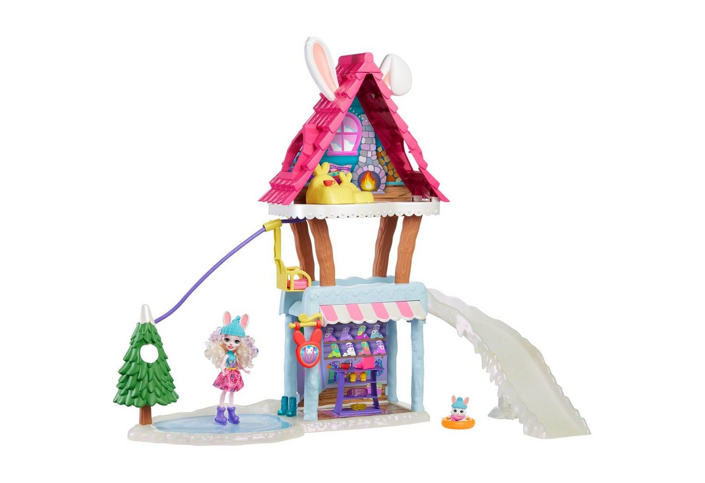 Mattel® Merchandise-Figur Hasen-Skihütte mit Bevy Bunny & Jump von Mattel®