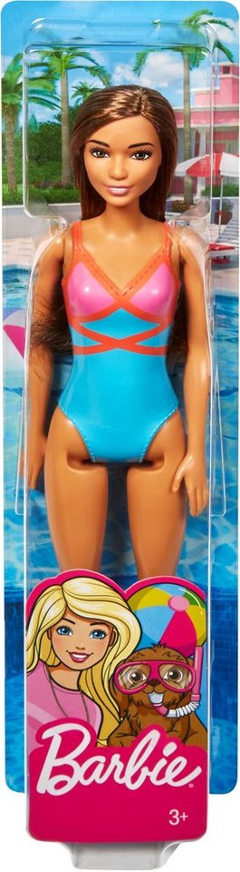 Mattel® Spiel, Mattel - Barbie Beach Puppe mit blauem Badeanzug Mattel - Barbie Beach Puppe mit blauem Badeanzug von Mattel®