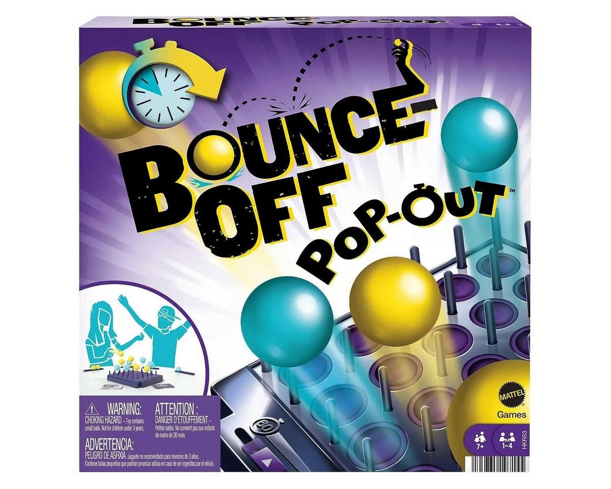 Mattel® Spiel, Mattel HKR53 - Bounce Off Pop-Out - Partyspiel, Familienspiel von Mattel®
