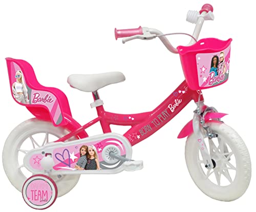 Mattel Babys (Mädchen) 22179 Fahrrad, Rosa/Weiß, 12" von Mattel