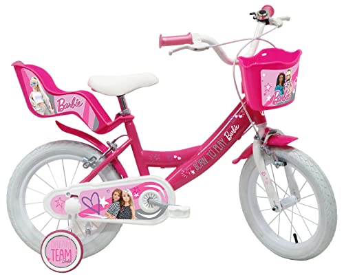 Mattel Babys (Mädchen) 22235 Fahrrad, Rosa/Weiß, 14" von Mattel