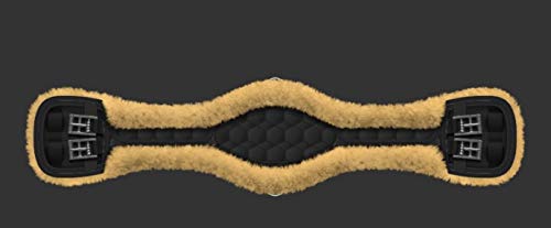 MATTES anatomischer Kurzgurt mit abnehmbarem Lammfell schwarz/natur (65 Zentimeter) von Mattes
