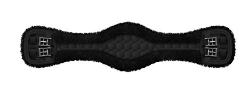 Mattes Kurzgurt Lammfellgurt Steppstoff schwarz, anatomisch, Sattelgurt Länge:65cm von Mattes