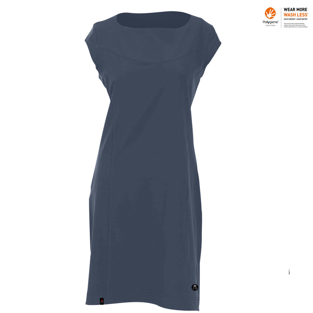 Maul - Amazona - Kleid uni elastic Damen Outdoor Kleid, navy von Maul