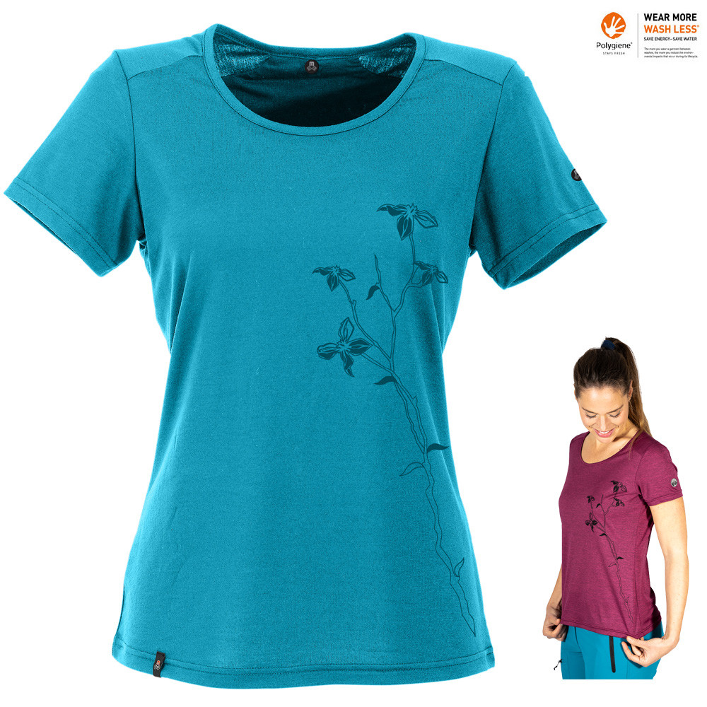Maul - Bony II Fresh Damen Outdoorshirt Wander T-Shirt, blau von Maul