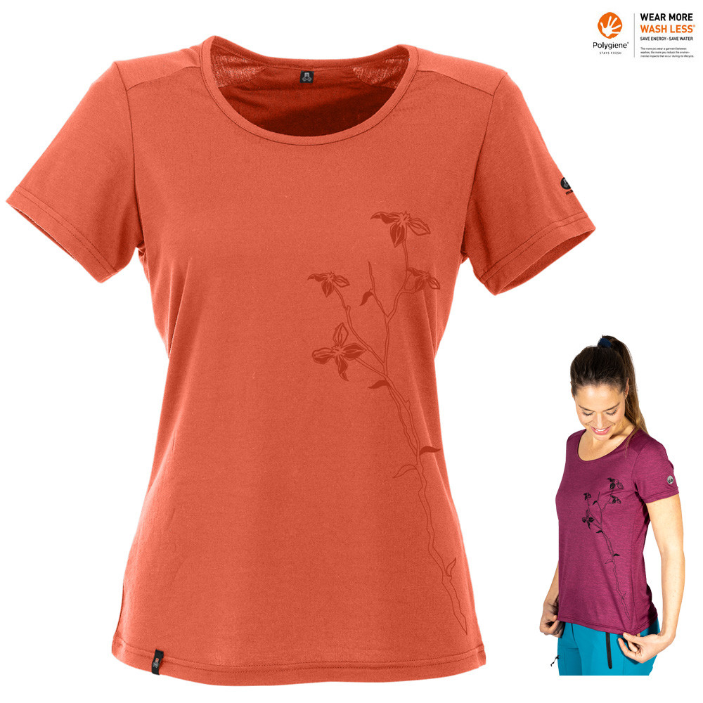 Maul - Bony II Fresh Damen Outdoorshirt Wander T-Shirt, orange von Maul