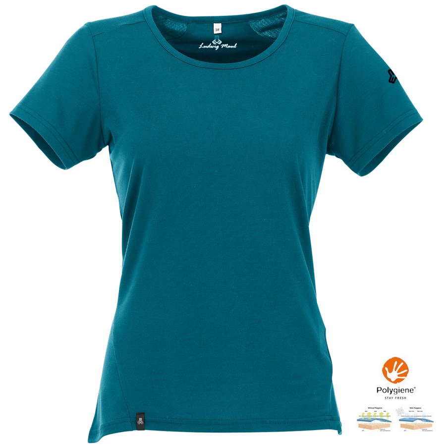 Maul - Damen T-Shirt Salamance Fresh Outdoor Sportshirt, blau von Maul