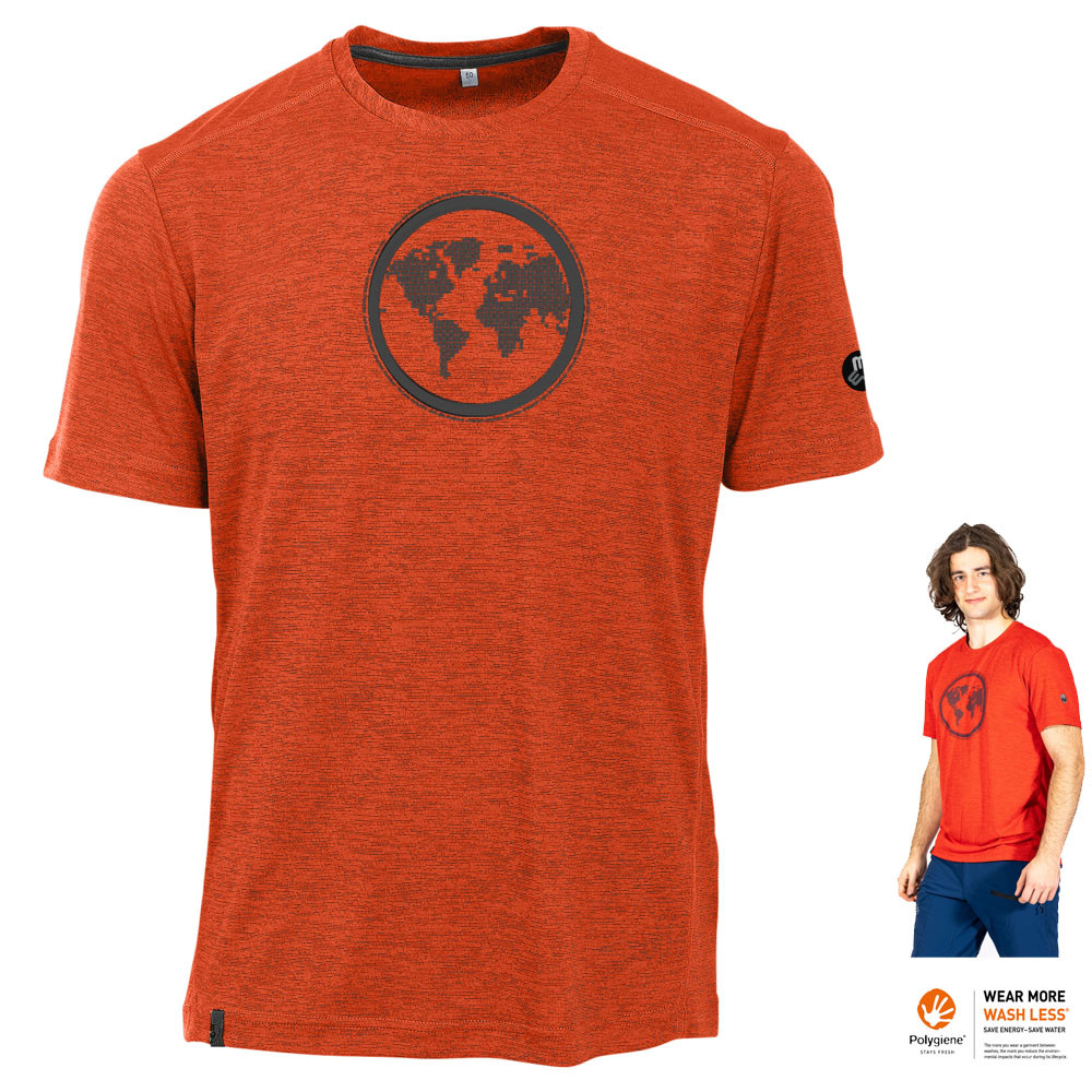 Maul - Earth Fresh 2, hochfunktionelles Herren T-Shirt, orange von Maul