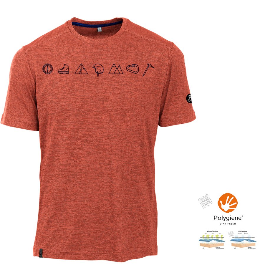 Maul - Grinberg Fresh 2021 antibakterielles Herren T-Shirt, orange von Maul
