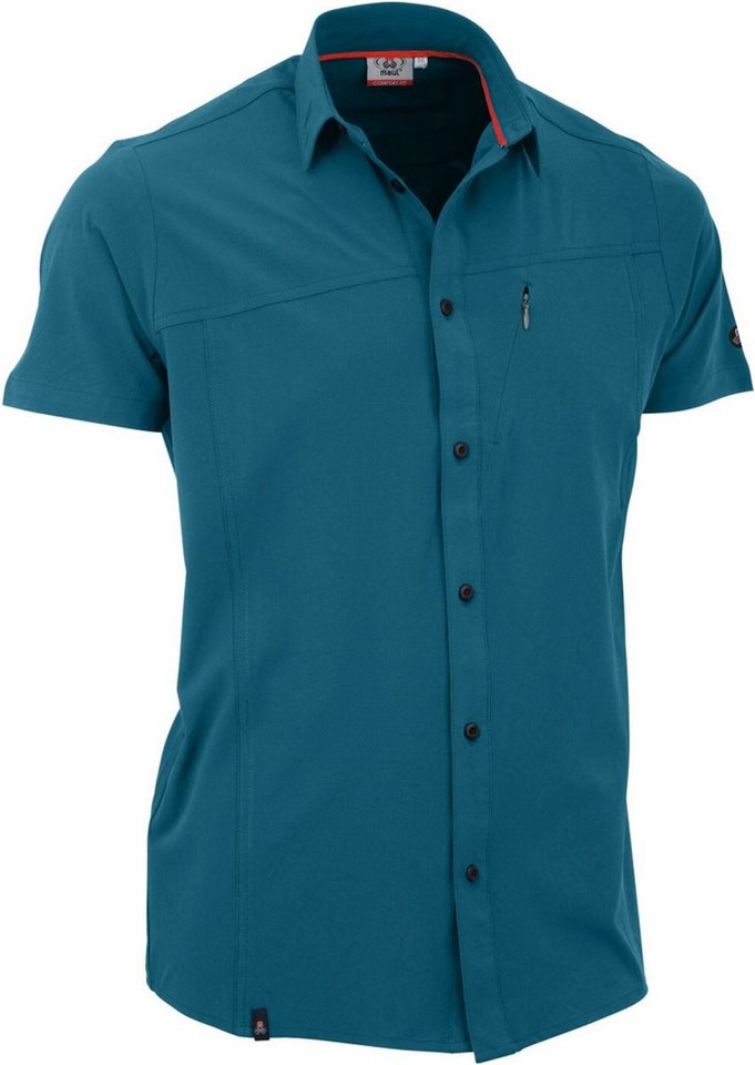 Maul Kurzarmhemd Salwand-1/2 - Hemd elast.uni PETROL BLUE von Maul