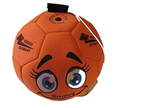 Mauzi - Ball - am - Gummiband, der Fitnessball und Trainingsball aus Neopren für Indoor (Leuchtend orange) von Mauzi-FitnessBall