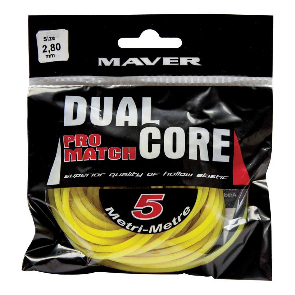 Maver Dual Core Pro Match 5 M Elastic Line Gelb 2.80 mm von Maver