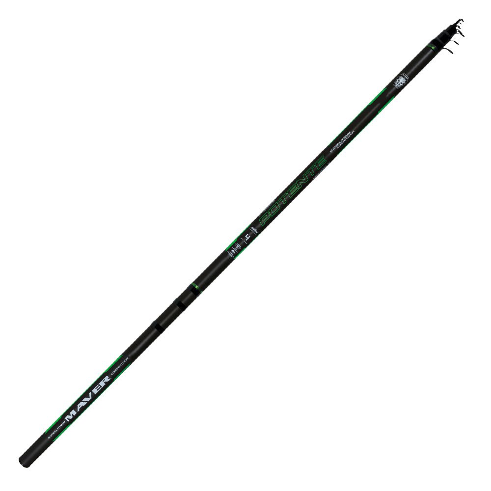 Maver Grizzly Potente Tele Bolognese Rod Silber 6.00 m von Maver