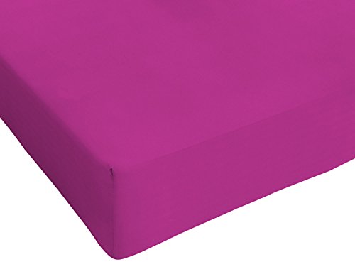 Max color Betttuch 25cm Ecke, Fuchsia, Doppelte von Italian Bed Linen