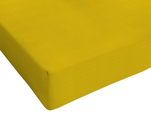 Max color Betttuch 25cm Ecke, Senf, Einzelne von Italian Bed Linen