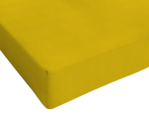 Max color Betttuch 25cm Ecke, Senf, french size kleine Doppelte von Italian Bed Linen
