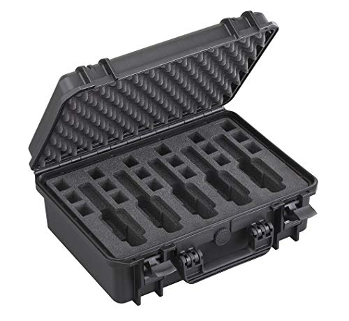 Max® Hartschalen-Koffer Modell 430 (19 Liter) für 5 Pistolen und 18 Magazine/schwarz, Wasser- und staubdicht von MAX