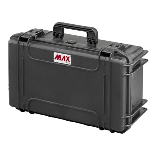 Max Herren Cases Luftdichter Koffer, Schwarz, 520 x 290 x 200 mm von MAX