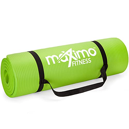 Maximo Fitnessmatte – Dicke Premium Yogamatte – 183 cm Länge x 60 cm Breite x 1,2 cm (12mm) – Mehrzweck-Verwendung – Perfekt für Yoga, Pilates, Gym, Sit-ups und Dehnen. (Green) von Maximo Fitness