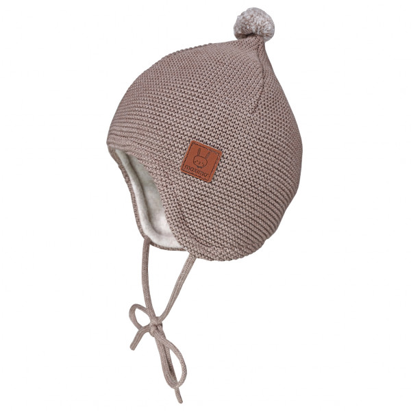 maximo - Baby-Mütze Ausgenäht mit Bommel - Mütze Gr 41;43;43 cm;45 cm braun;rosa/rot;türkis von Maximo