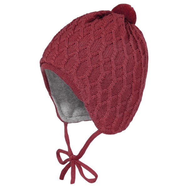 maximo - Kid's Baby-Mütze Zopfstruktur Gr 41 cm rot von Maximo