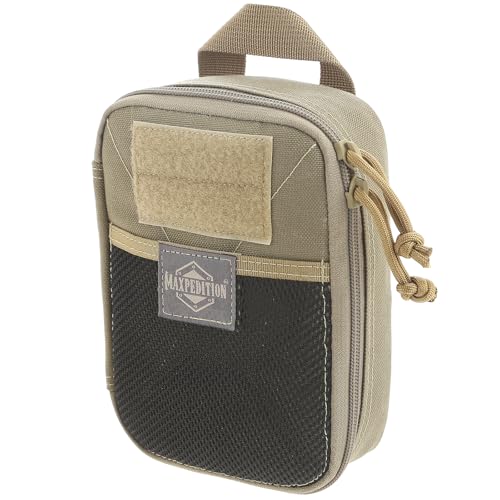 Maxpedition Gepolsterter Fetttaschen-Organizer (12,7 x 5,1 x 17,8 cm), MOLLE-kompatible Taktische Ausrüstungstasche für den täglichen Gebrauch, Khaki 0260K von Maxpedition